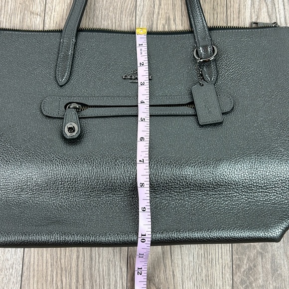 Coach 23592 Grey Pewter charcoal Metallic Taylor Tote - Picture 4 of 14